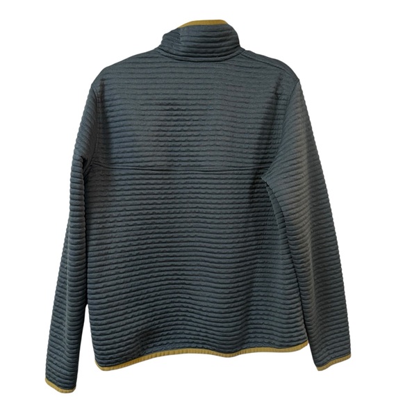 L.L. Bean Men's textured fleece quarter snap pullover green LARGE - Picture 2 of 6